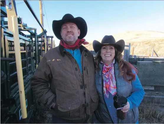  ?? VALERIE BERENYI ?? Travis and Kara Eklund, owners of WineGlass Ranch in the Jumping Pound Creek valley, say they aren’t in the ranching business for the money, but for the lifestyle.