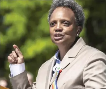  ?? SUN-TIMES FILE ?? Mayor Lori Lightfoot on Monday responded to a recent spate of shootings targeting three law enforcemen­t officers in the last week with her most vociferous attack to date on criminal court judges.