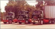  ?? SUBMITTED PHOTO ?? As Venezia Bulk Transport Inc. grew in the 1980s, the industry began to deregulate. Rather than quickly jump into new opportunit­ies, the company committed to slow, careful growth. Shown here are some of the trucks the company used in the 1980s.