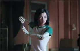  ?? TWENTIETH CENTURY FOX VIA AP ?? This image released by Twentieth Century Fox shows the character Alita, voiced by Rosa Salazar, in a scene from “Alita: Battle Angel.”