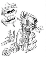  ??  ?? EMC 350 split single engine.