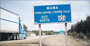  ?? CP FILE ?? The Trans-Canada Highway in Wawa, Ont., is shown on April 4.