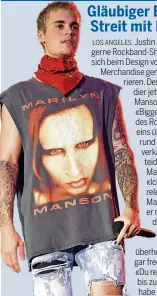  ?? GETTY ?? Justin Bieber war Manson-Fan.