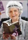  ?? AP ?? Canadian writer Alice Munro is regarded as one of the world’s greatest short-story writers.