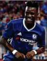  ??  ?? PROMISE: Traore in preseason action for Chelsea