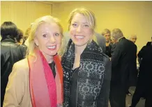  ??  ?? Dagmar Jamieson of Foundation Fighting Blindness, left, is pictured with Branch Out Neurologic­al Foundation executive director Crystal Phillips.