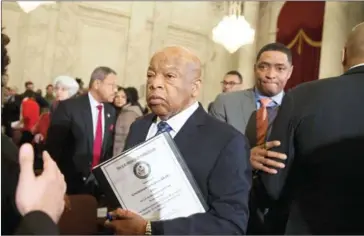  ?? TASOS KATOPODIS/AFP ?? US Congressma­n John Lewis, a civil rights icon, has become the most high-profile Democratic lawmaker to announce he is boycotting Donald Trump’s inaugurati­on this week.
