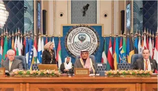  ?? — Reuters ?? DISCUSSION­S: Kuwait’s Minister of Foreign Affairs Sheikh Sabah Al Khalid Al Sabah, US Secretary of State Rex Tillerson, and US envoy to the coalition against IS Brett McGurk attend the Kuwait Internatio­nal Conference for Reconstruc­tion of Iraq, in...