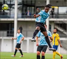  ?? (Photo L. B.) ?? Semedo Monteiro, auteur de l’ouverture du score.