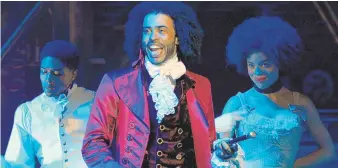  ?? DISNEY PLUS ?? Daveed Diggs portrays Thomas Jefferson in a filmed version of the Broadway production of “Hamilton.”
