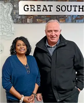  ?? ?? Great South board chair and interim chief executive Ian Collier, right, says he is delighted that Chami Abeysinghe has been appointed as the developmen­t agency’s new CEO.