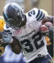  ?? CHRIS YOUNG/THE CANADIAN PRESS ?? Toronto running back James Wilder Jr. ran for 190 yards and added 67 in the air in last week’s win.