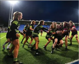  ??  ?? Action from Wicklow’s win over Port Dara in the Under-18 final.