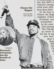  ?? KEVIN WINTER, GETTY IMAGES ?? Chance the Rapper