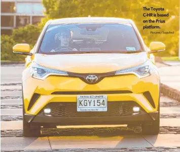  ?? Pictures / Supplied ?? The Toyota C- HR is based on the Prius platform.