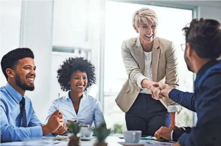  ?? GETTY IMAGES ?? People are returning to in-person networking after a two-year hiatus.