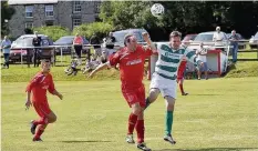  ?? Pic: ALED JONES ?? Glan Conwy’s Richard Orme (hoops) in action against Glantraeth last weekend.