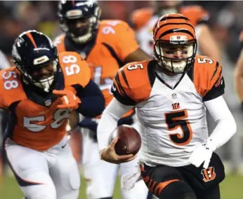  ?? JERILEE BENNETT/TNS ?? Bengals quarterbac­k AJ McCarron will have to be at his best if Cinci is to have any chance against the Steelers.