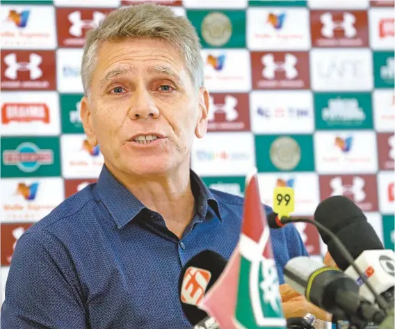  ?? LUCAS MERÇON / FLUMINENSE F.C. ?? Autuori elogiou o desempenho do Fluminense no Carioca, apesar da falta de dinheiro: ‘Foi criada uma equipe competitiv­a com esta realidade’