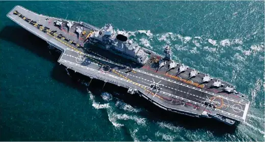  ?? PHOTOGRAPH: Indian Navy ?? INS Vikramadit­ya: Force projection in the IOR is a key contributo­ry factor in protecting the nation’s interest