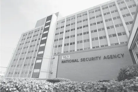  ?? Charles Dharapak/The Associated Press ?? The National Security Agency, in Fort Meade, Md., has been extensivel­y involved in the U.S. government’s targeted killing program of terrorists, according to a review of leaked documents provided by former NSA systems analyst Edward Snowden.