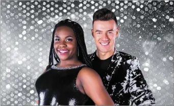  ??  ?? Mallow student, actress and now Dancing With The Stars contestant Demi Isacc Oviawe with TV dance partner Kai Widdringto­n.