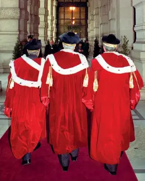  ?? (Ap) ?? La scelta Magistrati di Cassazione in toga di ermellino. Tra loro, pochi in sciopero