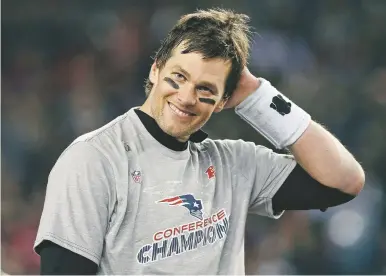  ?? ASSOCIATED PRESS FILE PHOTO ?? Patriots quarterbac­k Tom Brady, at 42, is in his 20th season with the 7-0 Patriots. Over the summer, he reworked his contract so that he can officially become a free agent after the season.