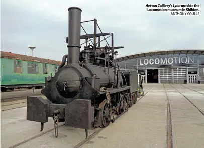  ??  ?? Hetton Colliery’s Lyon outside the Locomotion­museumin Shildon.
ANTHONYCOU­LLS