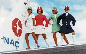  ??  ?? Old-school uniforms of National Airways Corporatio­n, a forerunner of Air NZ.