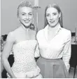  ?? GETTY IMAGES ?? Julianne Hough, left, and Jessica Chastain share the spotlight in L.A.