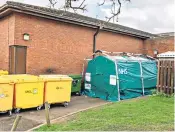  ??  ?? The emergency isolation tent outside Lincoln County Hospital were mocked when a photograph was published online. It had no heating and no running water