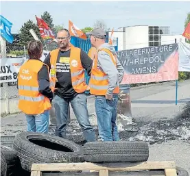  ?? AFP ?? Protesta. Reclamo contra el cierre de una fábrica en Amiens.