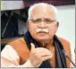  ?? ?? Haryana CM Manohar Lal Khattar