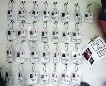  ?? Photo: FAIRFAX NZ ?? Haunting reminder: The tags of the Pike River Mine’s 29 lost men.