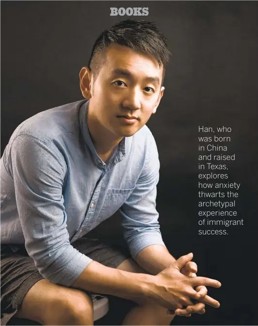  ?? MELISSA LUKENBAUGH ?? Simon Han’s debut novel, “Nights When Nothing Happened,” follows a family from China who live in Plano, Texas.