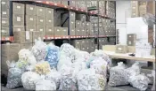  ?? CALIFORNIA DEPARTMENT OF JUSTICE ?? A warehouse in Concord was searched in September 2020 by authoritie­s in San Mateo County and the state Attorney General’s Office in connection with what they say is one of the state’s largest organized retail theft rings.