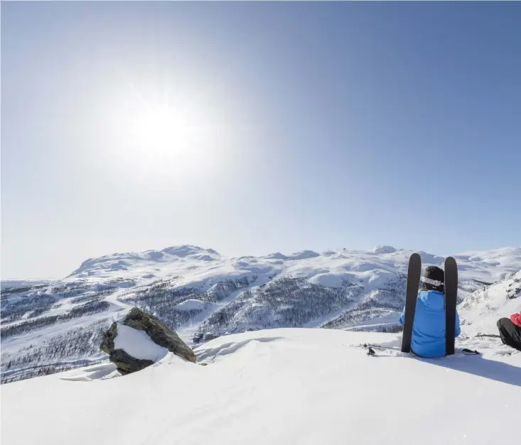  ?? Bild: Kalle Hägglund ?? Med skidåkning och aktivitete­r för både unga och gamla är Hemsedal en av Norges roligaste och mest kompletta skidorter.