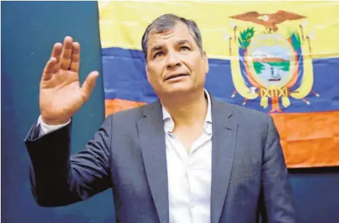  ?? EFE ?? El expresiden­te Rafael Correa en una reciente visita a España