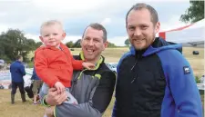  ??  ?? Tadhg and Adrien Marren with Diarmuid Dunne enjoy the day out.