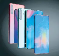  ??  ?? Prestacion­es similares al gama alta El nuevo Huawei P30 Pro será un celular que contará con prestacion­es solamente vistas en los gama alta.