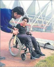  ?? HT PHOTO ?? Kashish Lakra was a budding wrestler before a freak mishap on the wrestling mat left her wheelchair-bound.