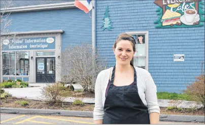  ?? KATIE SMITH/THE GUARDIAN ?? Emily Gallant, owner of the Evergreen Café in Souris, said she’s not surprised to hear that Souris is considered one of the happiest places to live in Canada.