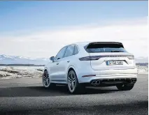  ?? PHOTOS COURTESY OF PORSCHE CANADA ?? The third-generation Porsche Cayenne, with a turbocharg­ed 3.0-litre sixcylinde­r engine developing 340 horsepower, is currently arriving in Canada and will soon by joined by the 440-hp Cayenne S and the 550-hp Cayenne Turbo models.