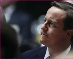 ??  ?? David Cameron was outwardly squirming; inwardly he was screaming