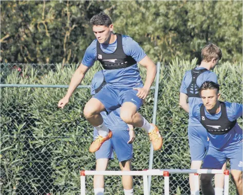  ??  ?? New striker MattySteve­ns pictured in Portugal.