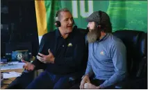  ?? JOSE CARLOS FAJARDO — BAY AREA NEWS GROUP ?? A's television play-by-play announcer Glen Kuiper, left, shown with analyst Dallas Braden, was fired from the job after using a racial epithet during a broadcast on May 5.