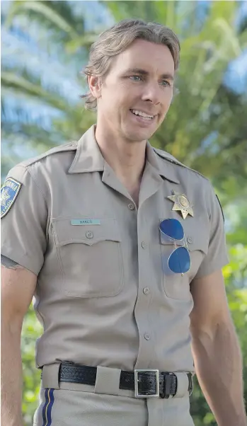  ?? PETER IOVINO/WARNER BROS. ?? Dax Shepard stars as Officer Jon Baker in a remake of the TV series CHiPs.