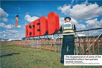  ?? ALED LLYWELYN/EISTEDDFOD GENEDLAETH­OL ?? The disappeara­nce of some of the Eisteddfod letters had sparked several rumours.