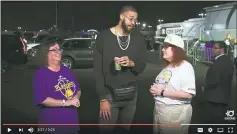  ?? NHAT V. MEYER — STAFF PHOTOGRAPH­ER ?? A star of social media, JaVale McGee films a scene from McGee’s Parking Lot Chronicles, above. McGee and Kevin Durant pose after getting their 2017 NBA championsh­ip ring on Oct. 17.